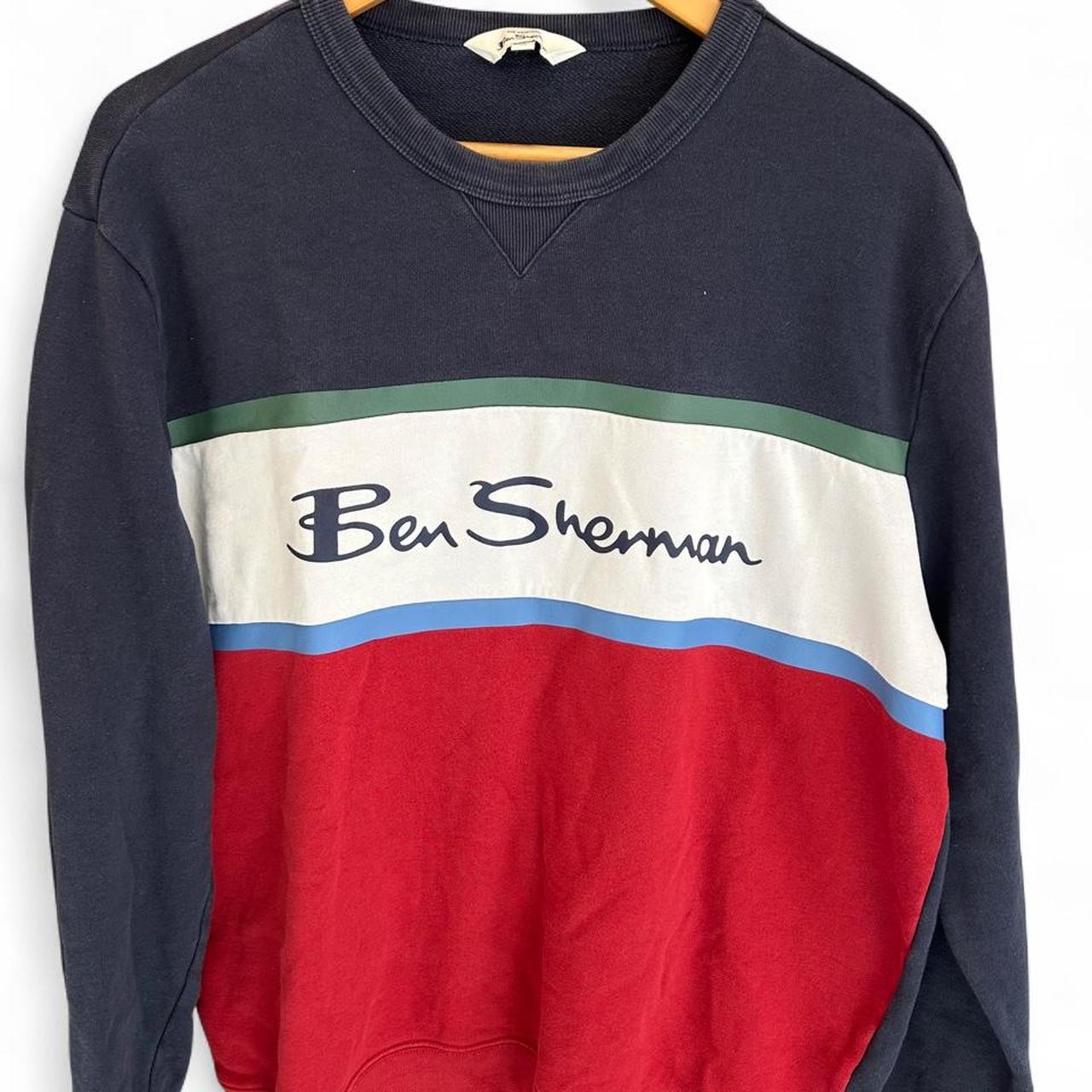 Ben Sherman Colour Block Crew Neck Fleece Sweatshirt - Image 2