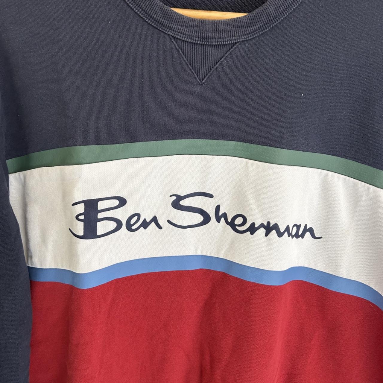 Ben Sherman Colour Block Crew Neck Fleece Sweatshirt - Image 3