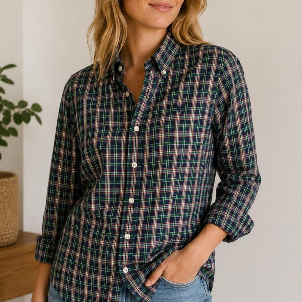 Ralph Lauren Women's Long Sleeve Check Button Up Shirt - Image 1