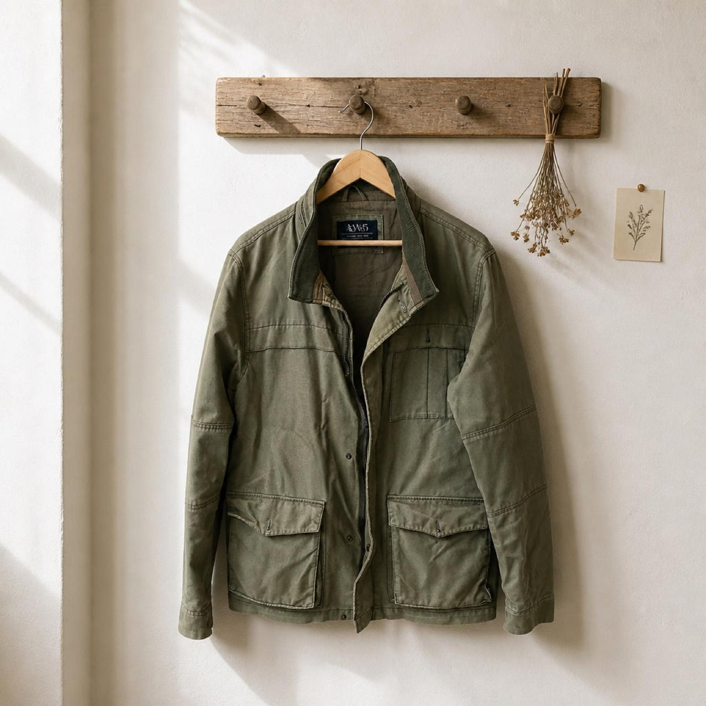 ACE85 Men's Olive Green Utility Field Jacket - Image 2