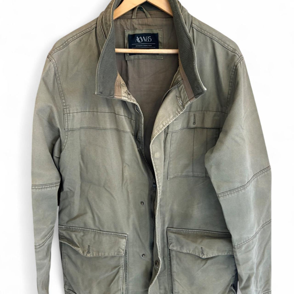 ACE85 Men's Olive Green Utility Field Jacket - Image 7