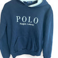 Polo Ralph Lauren Navy Hoodie With Light Blue Lining - Image 1