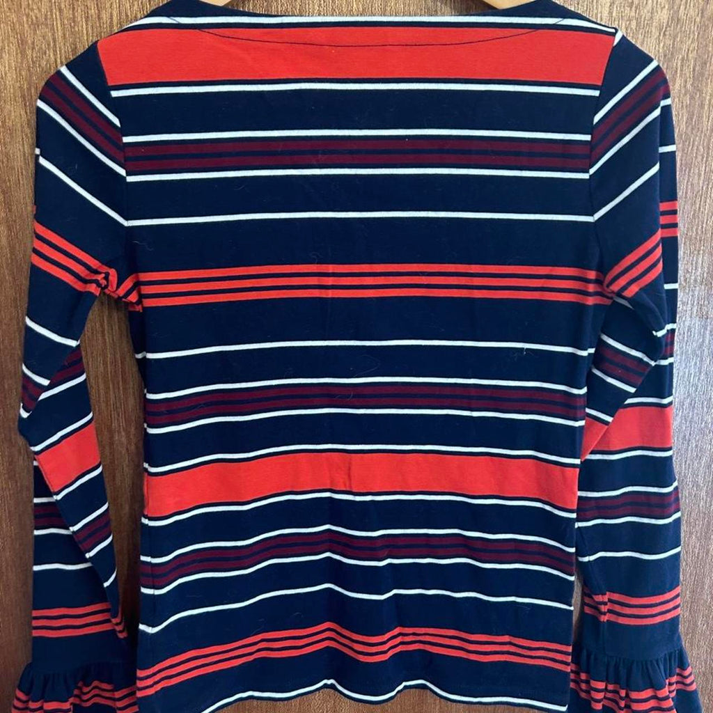 Lauren Ralph Lauren Striped Bell Sleeve Blouse - Image 2