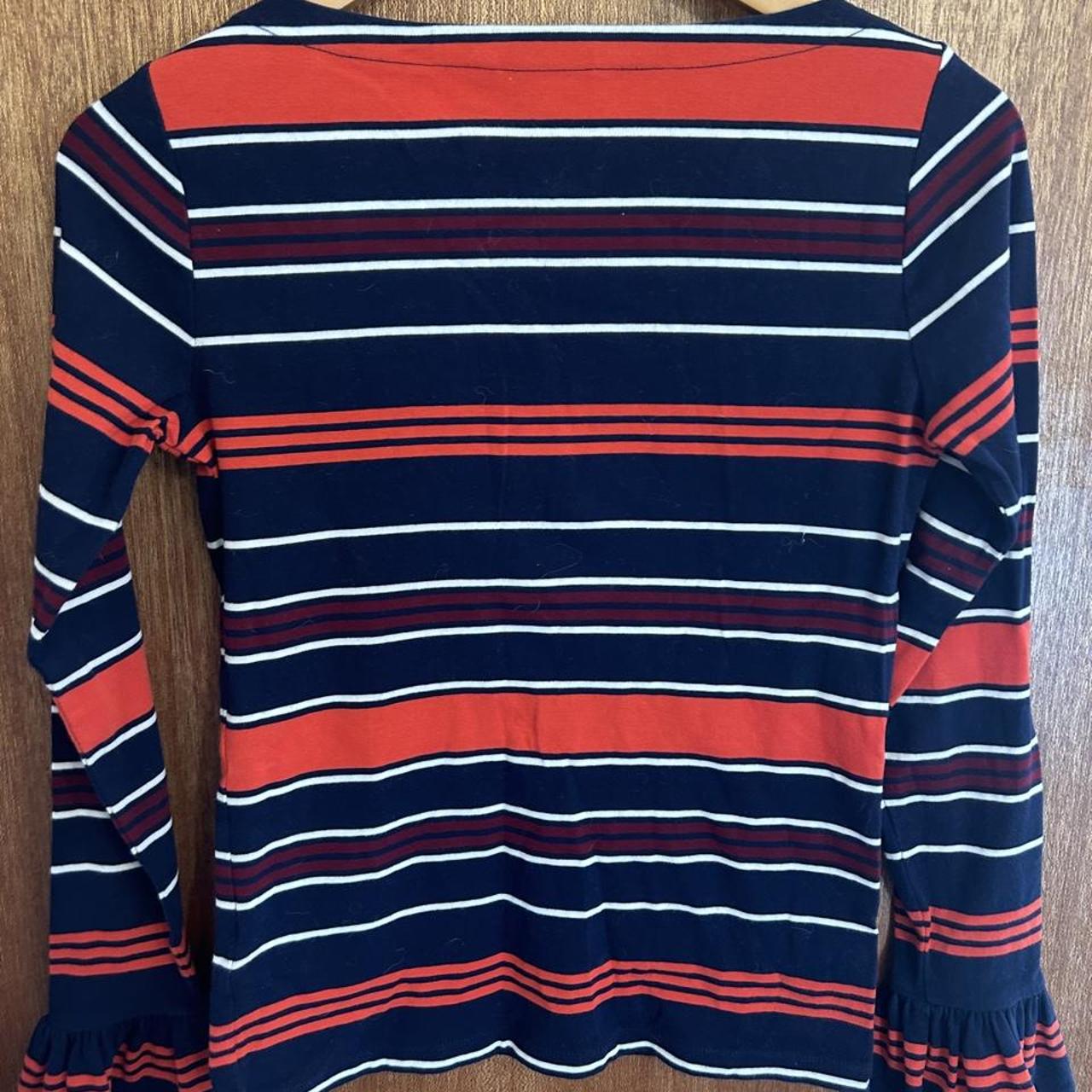 Lauren Ralph Lauren Striped Bell Sleeve Blouse - Image 2