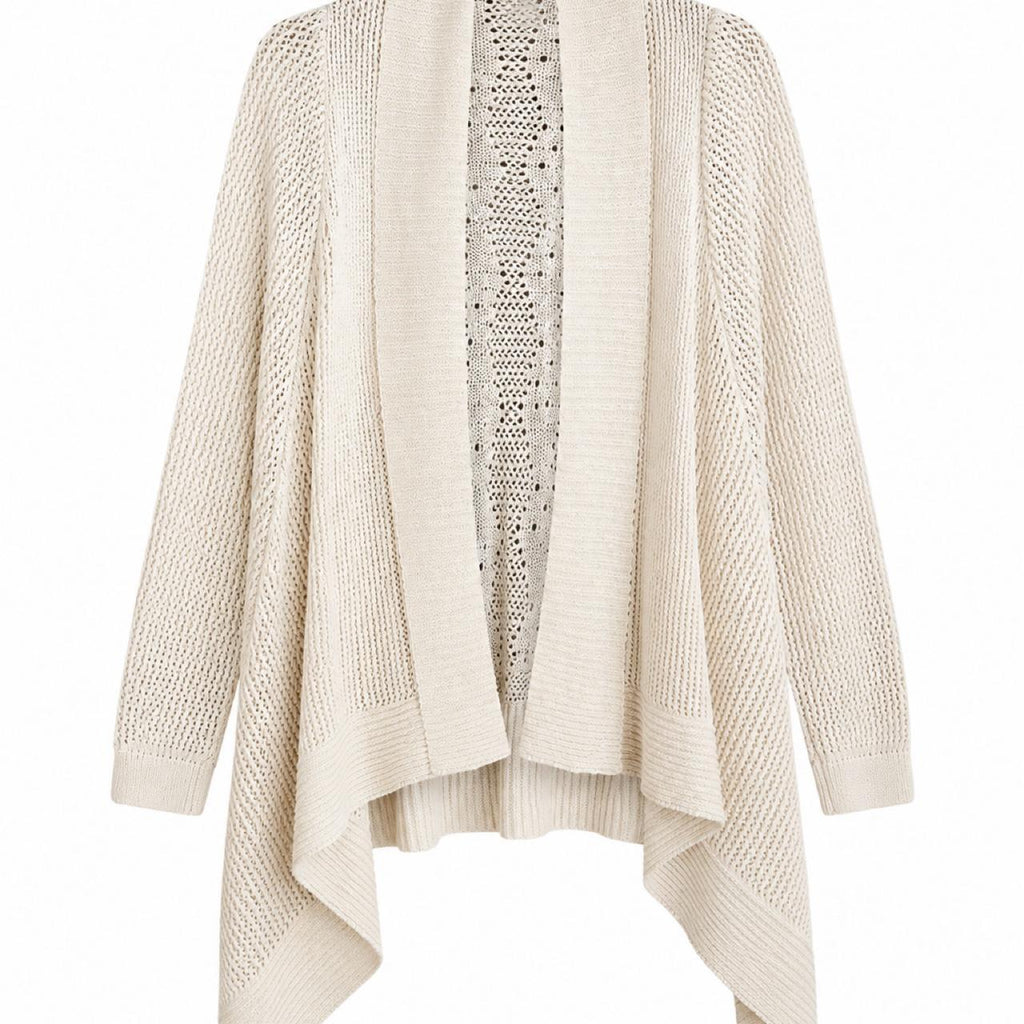 George Women's Knitted Waterfall Cardigan Cream - Image 2