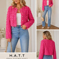 H&M H.A.T.T Textured Fringe Cropped Jacket - Image 1