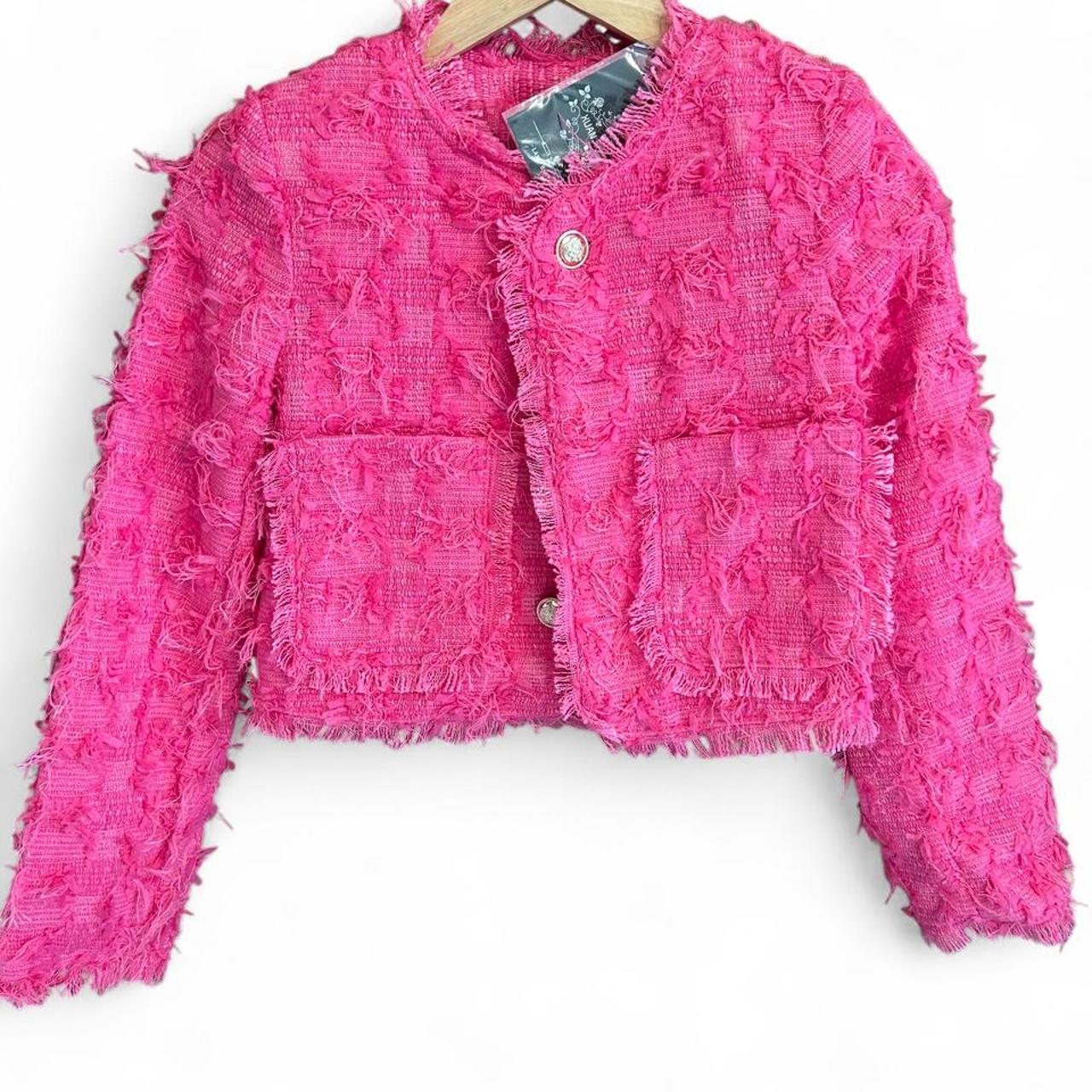 H&M H.A.T.T Textured Fringe Cropped Jacket - Image 5