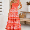 Azure Tropical Embroidered Tiered Sundress - Image 1