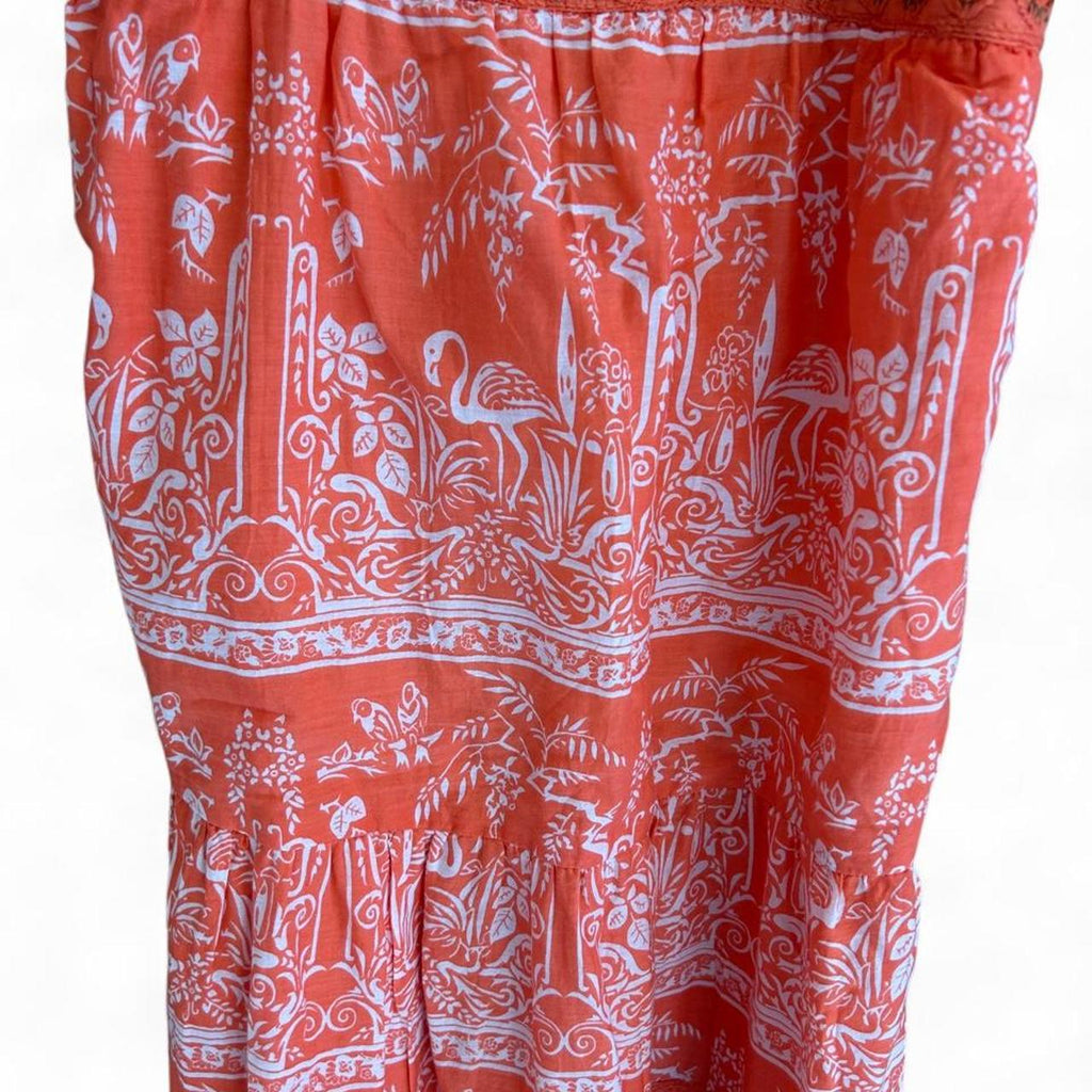 Azure Tropical Embroidered Tiered Sundress - Image 4