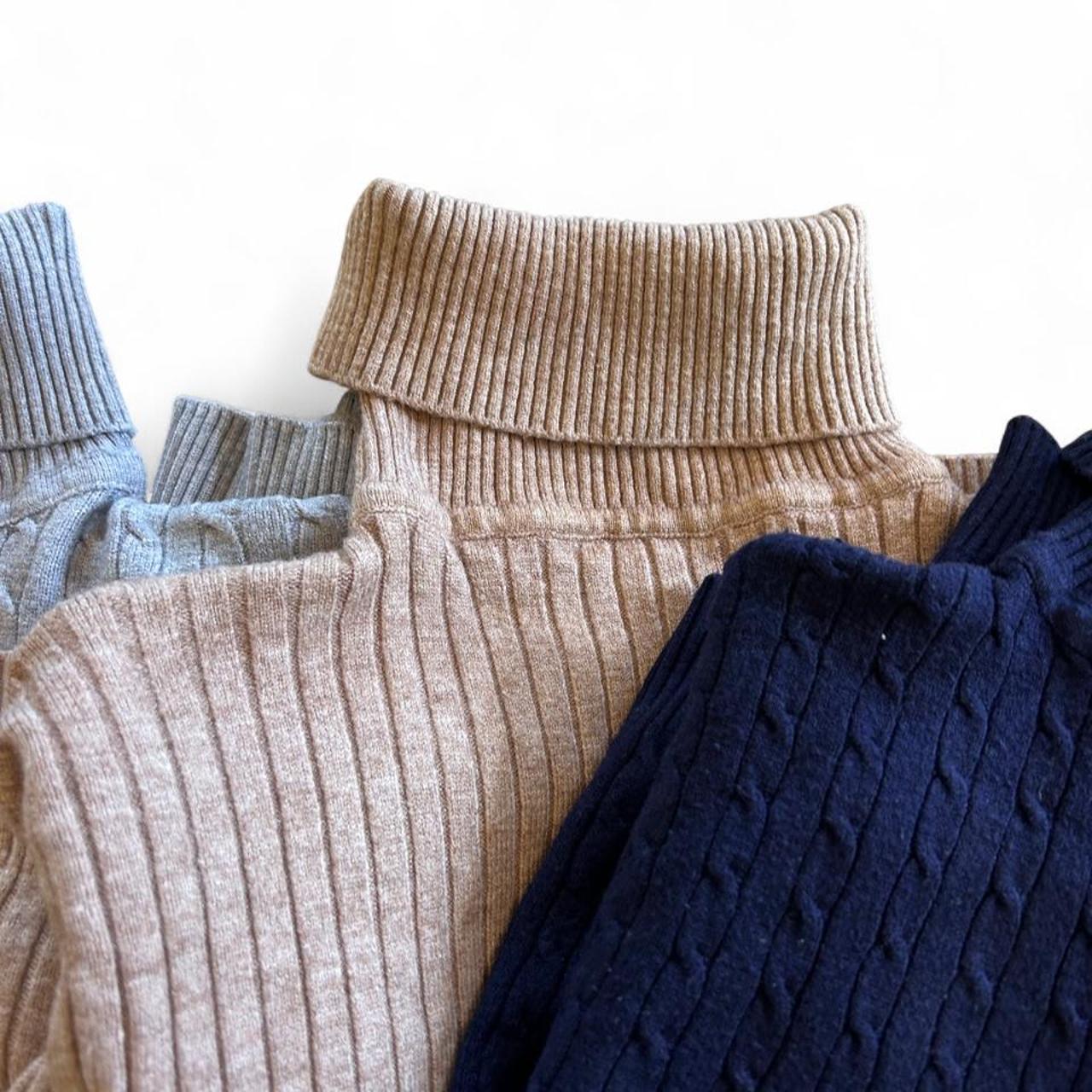 Set Of 3 Classic Roll Neck Knit Jumpers - Image 2