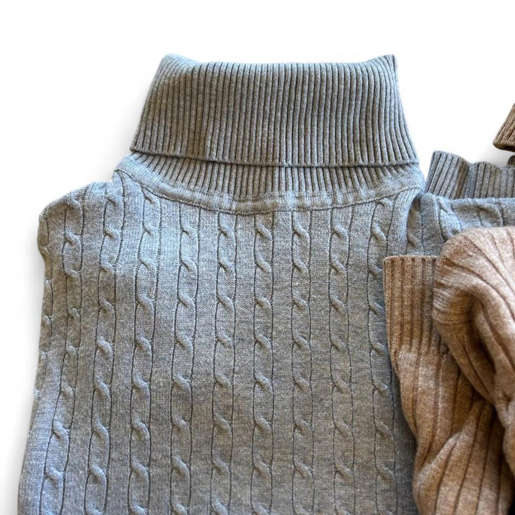 Set Of 3 Classic Roll Neck Knit Jumpers - Image 5