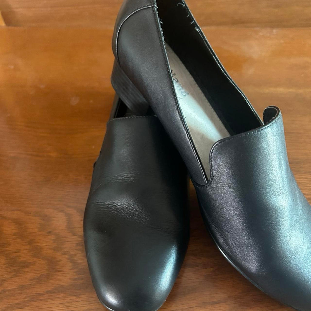 Portland Feel Good Women's Leather Court Shoes Black - Image 2