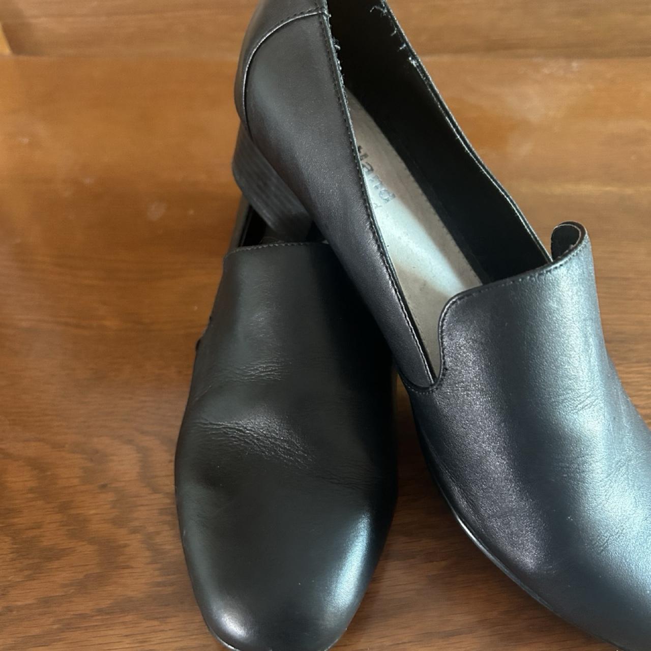 Portland Feel Good Women's Leather Court Shoes Black - Image 2