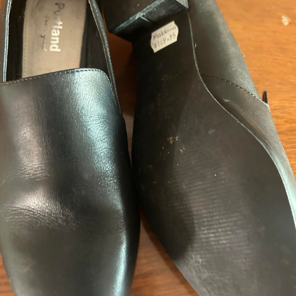 Portland Feel Good Women's Leather Court Shoes Black - Image 3