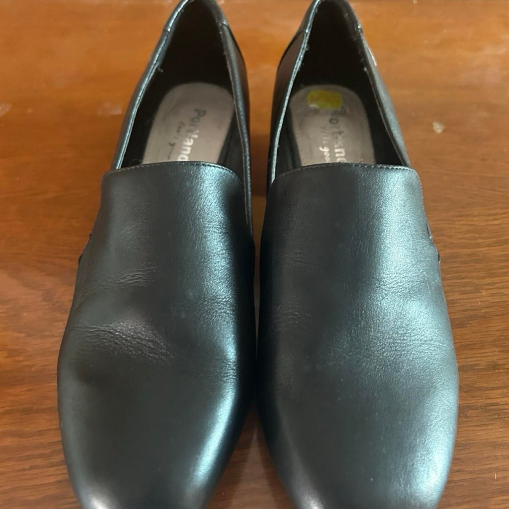 Portland Feel Good Women's Leather Court Shoes Black - Image 4