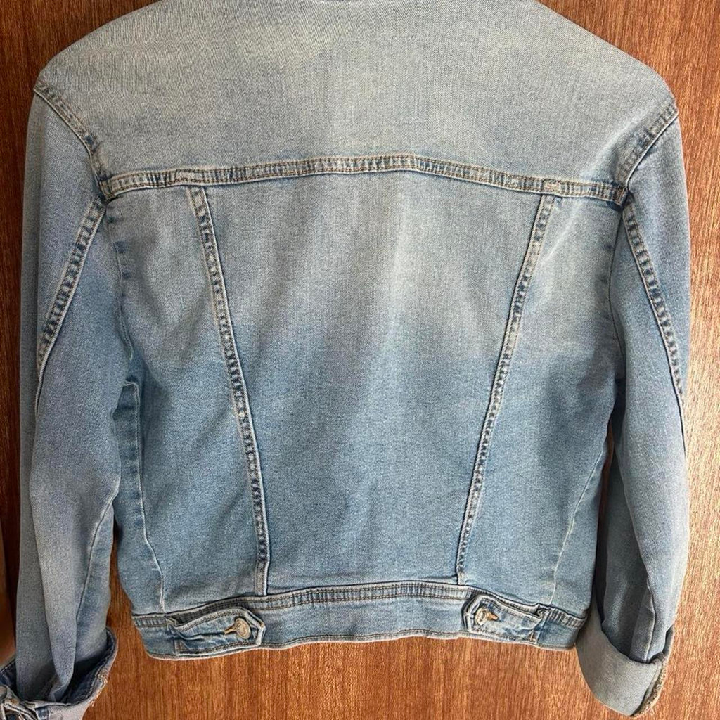 Stradivarius Wear What U Love Vintage Distressed Denim Jacket - Image 3