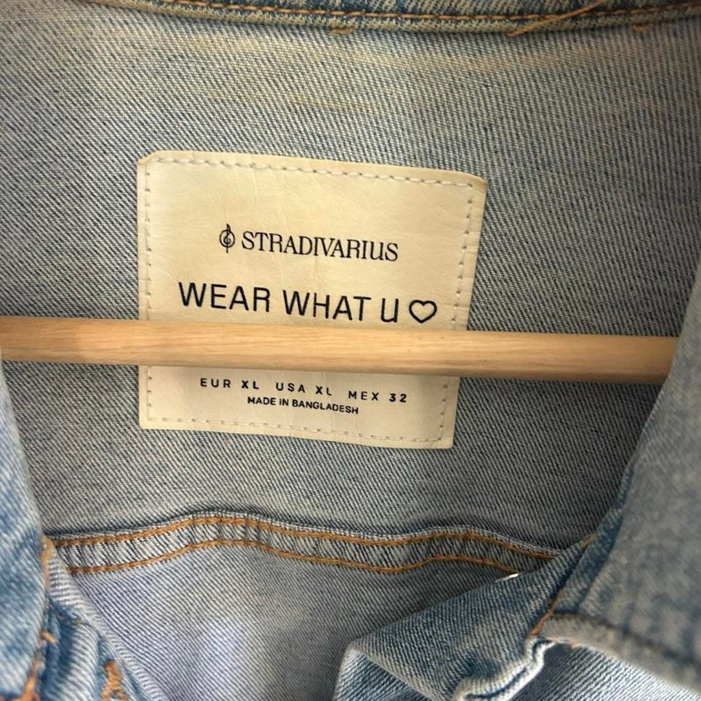 Stradivarius Wear What U Love Vintage Distressed Denim Jacket - Image 6