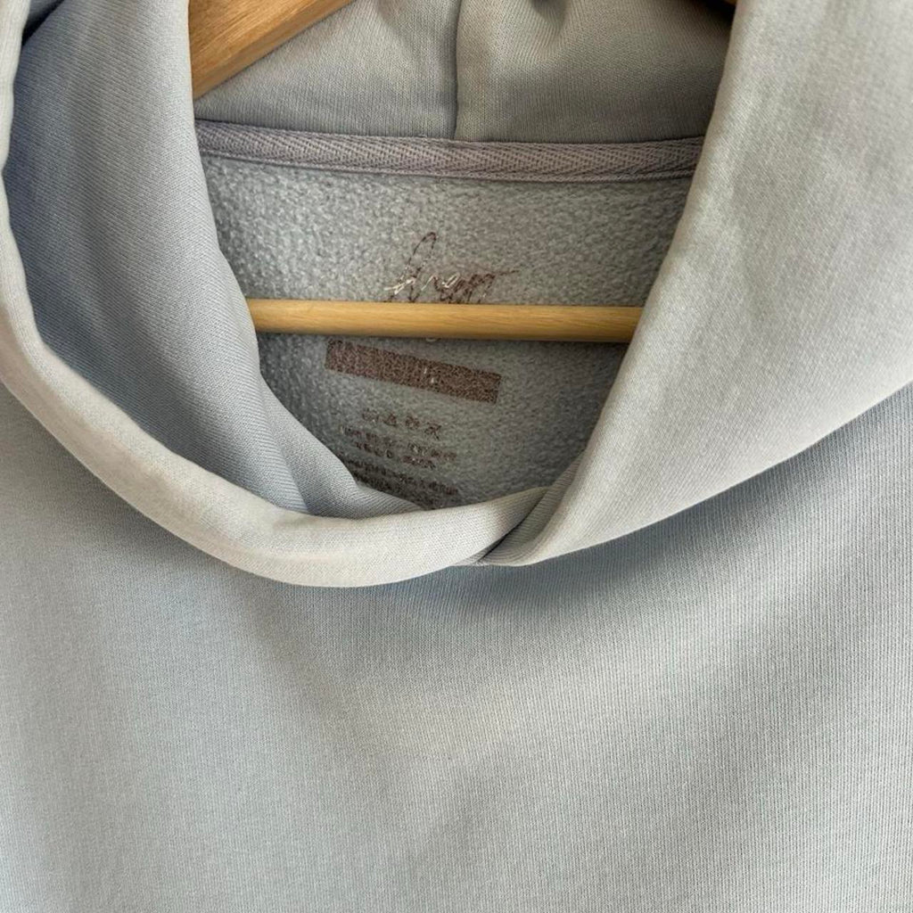 Fuego Oversized Fleece Hoodie In Baby Blue - Image 3