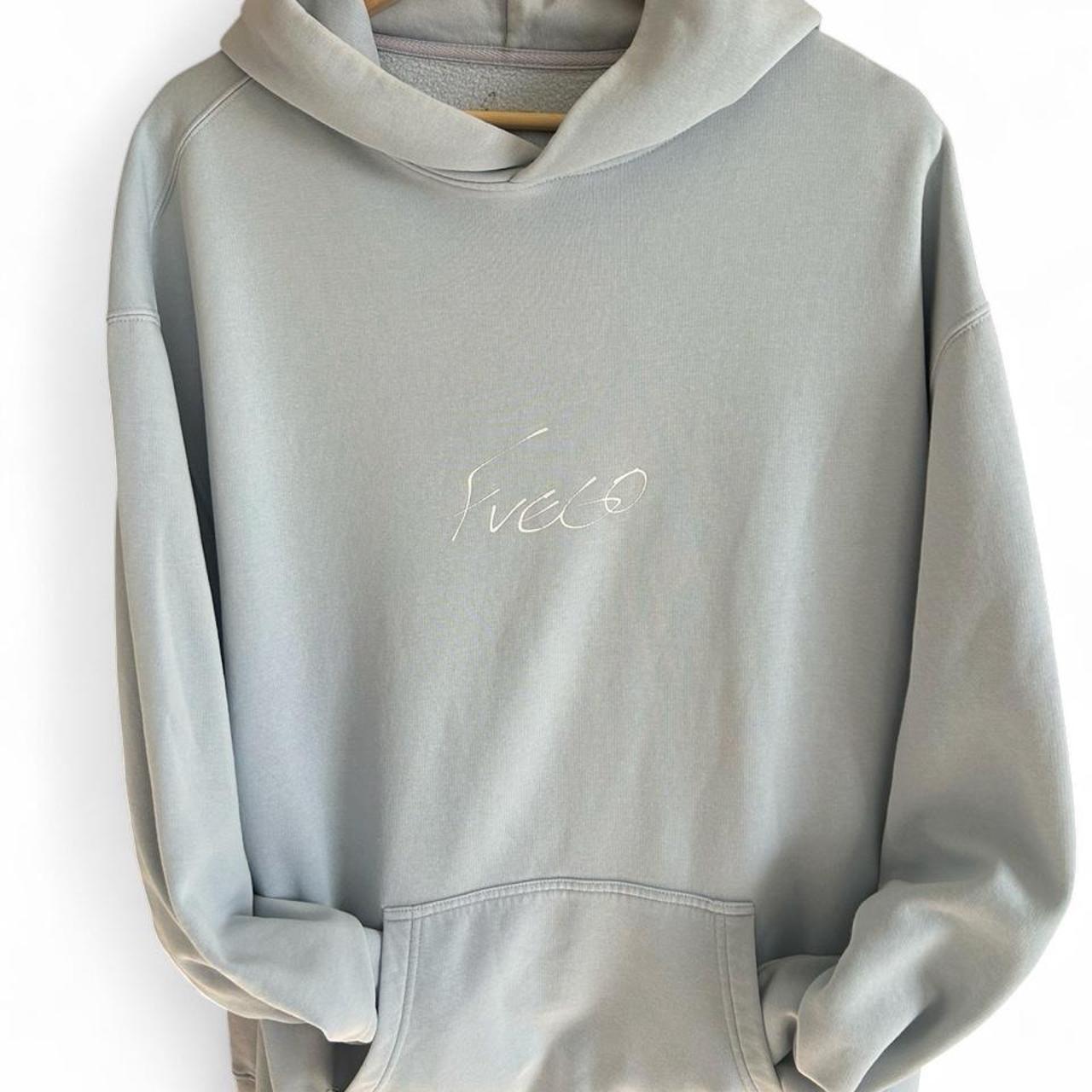 Fuego Oversized Fleece Hoodie In Baby Blue - Image 4