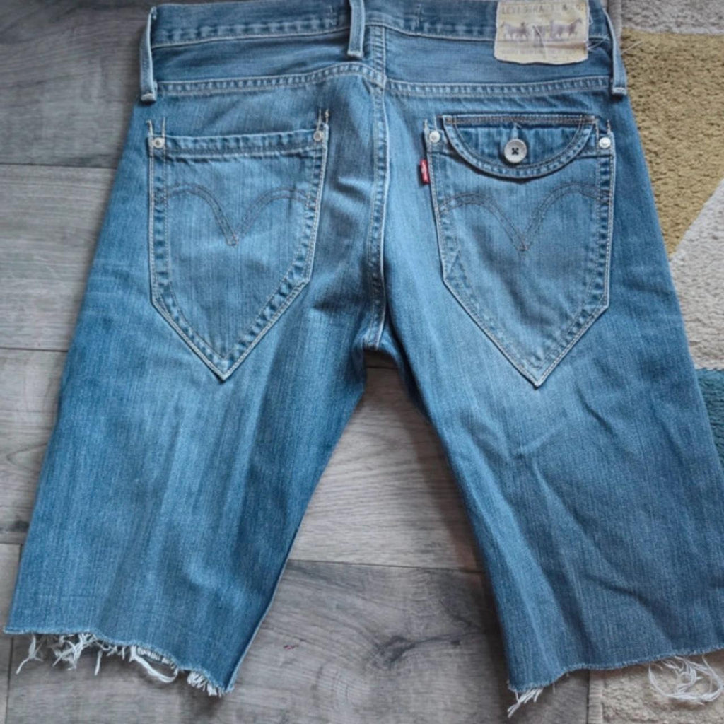 Levi's 504 Straight Cut-Off Denim Shorts - Image 1