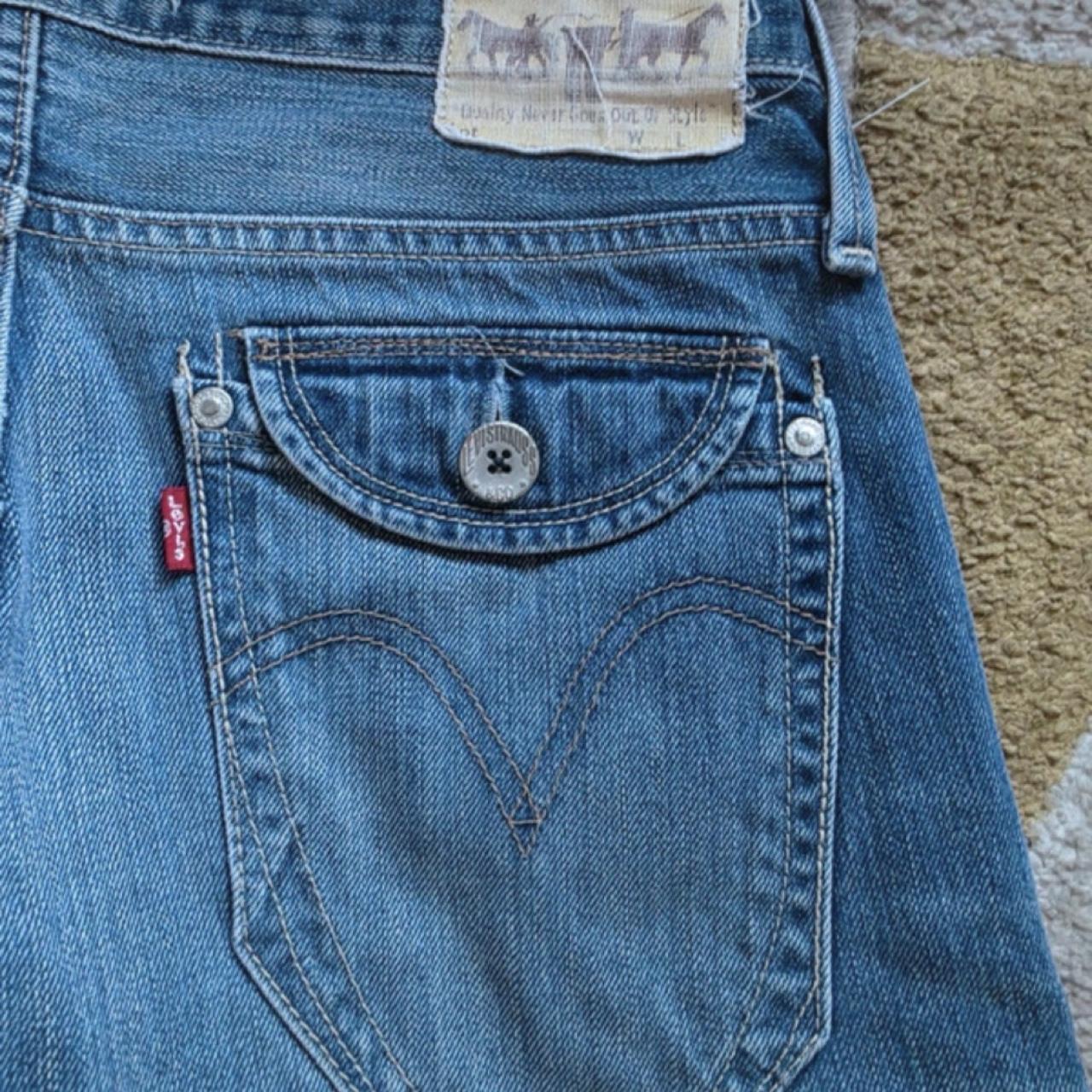 Levi's 504 Straight Cut-Off Denim Shorts - Image 3