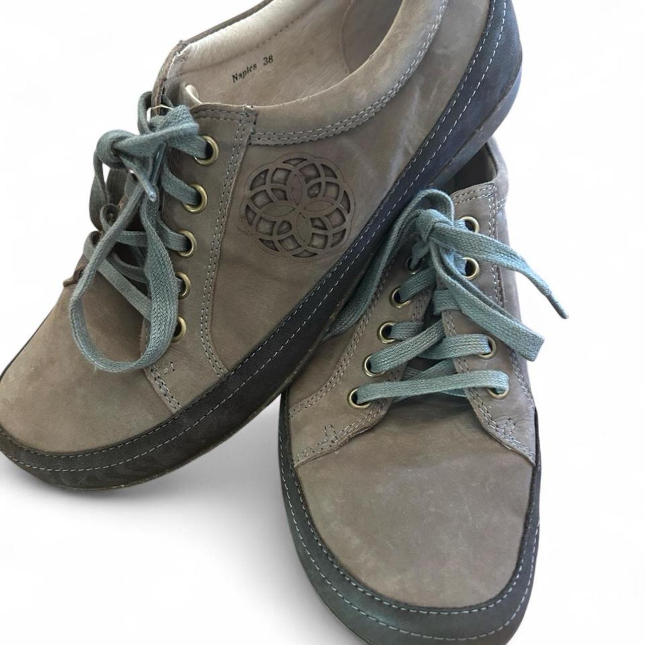 Klouds Comfort Grey Leather Lace Up Shoes - Image 1