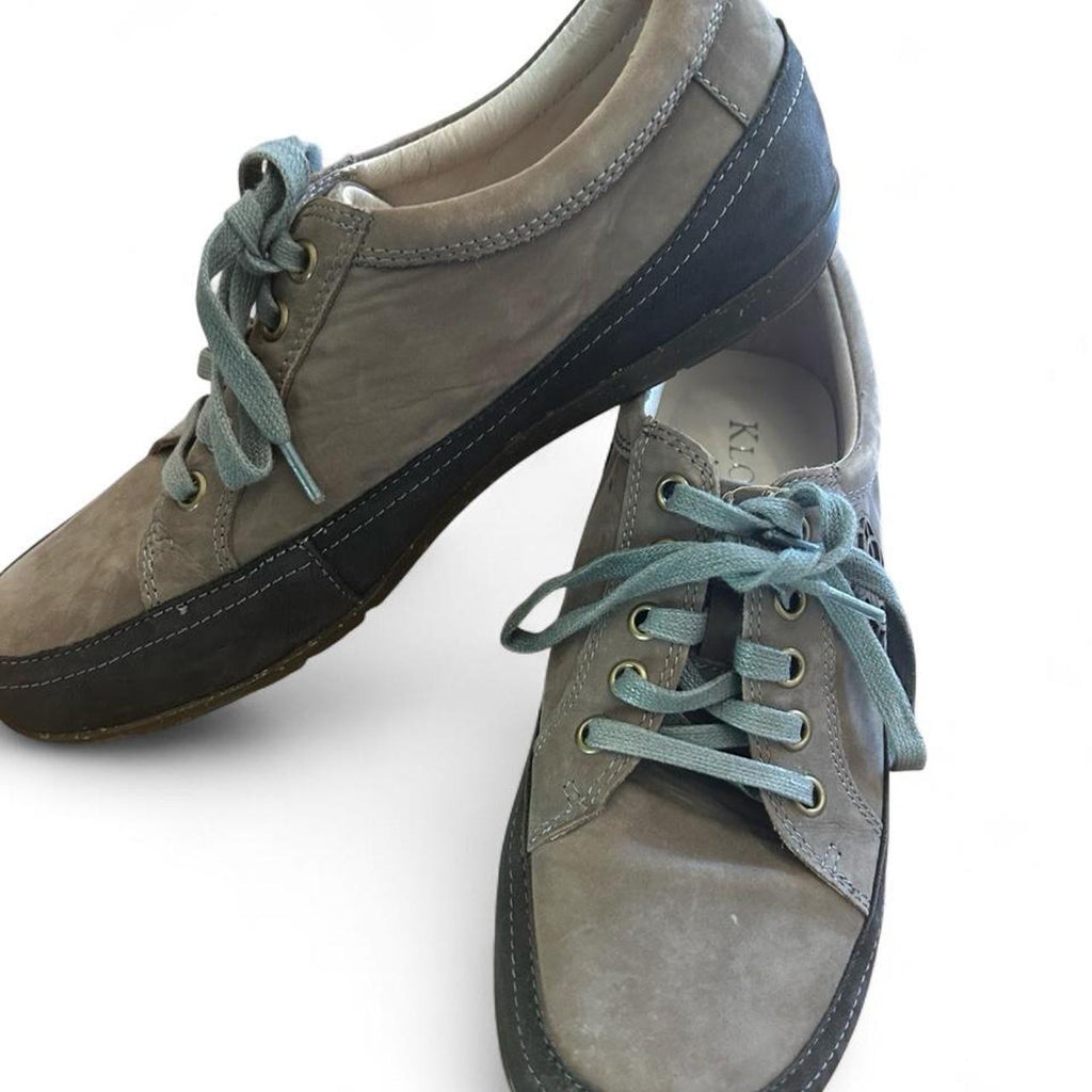 Klouds Comfort Grey Leather Lace Up Shoes - Image 3