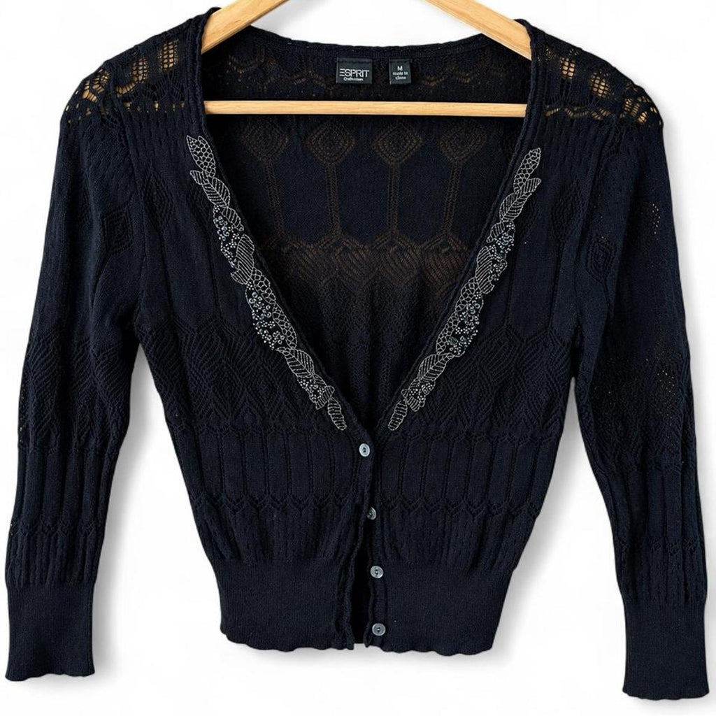 Esprit Collection Black Knit Cardigan - Image 1