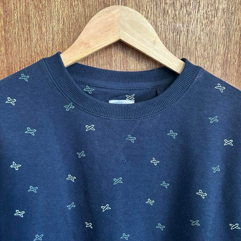 Wave Zone Slope Joe Crew Neck Sweatshirt Navy All Over Print - Image 2