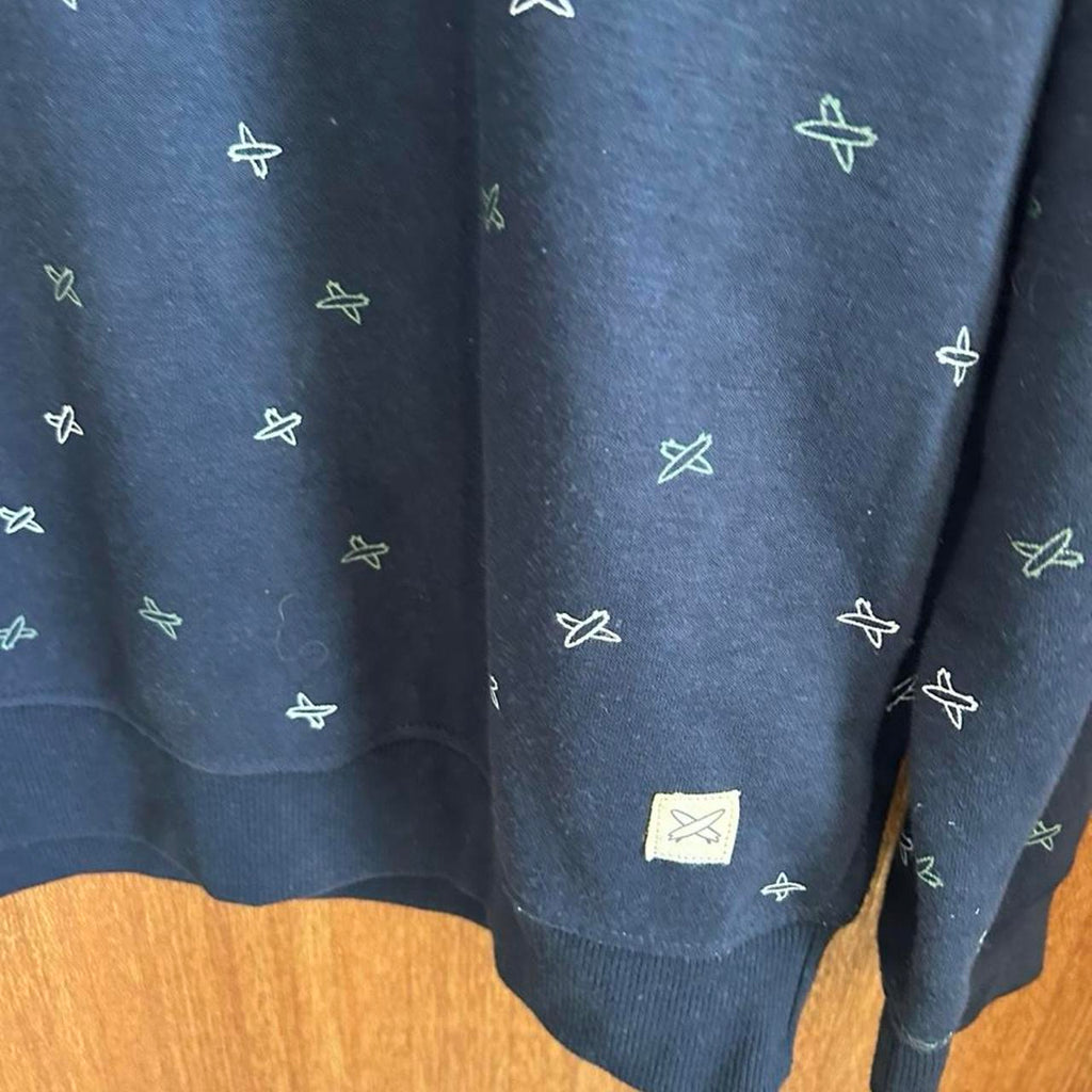 Wave Zone Slope Joe Crew Neck Sweatshirt Navy All Over Print - Image 3