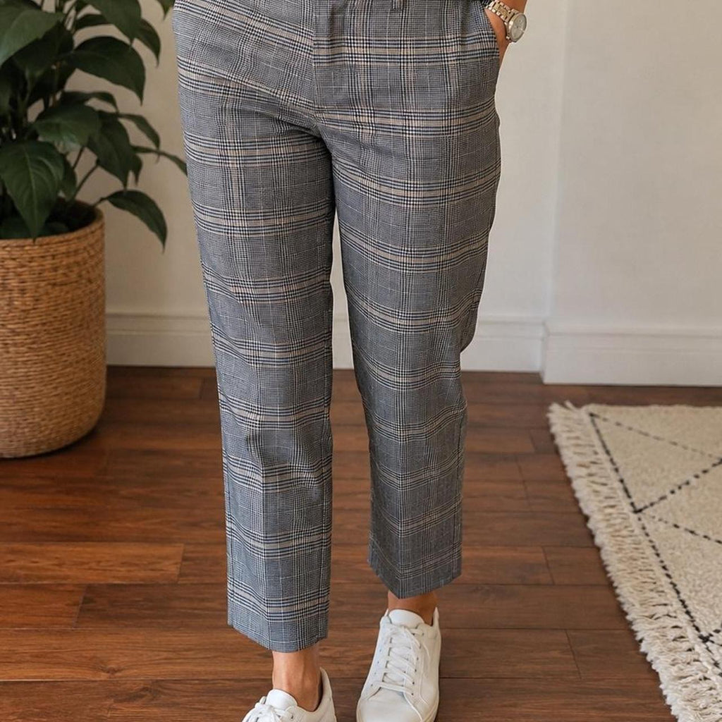 Insight Women's Grey Check Pants - Image 1
