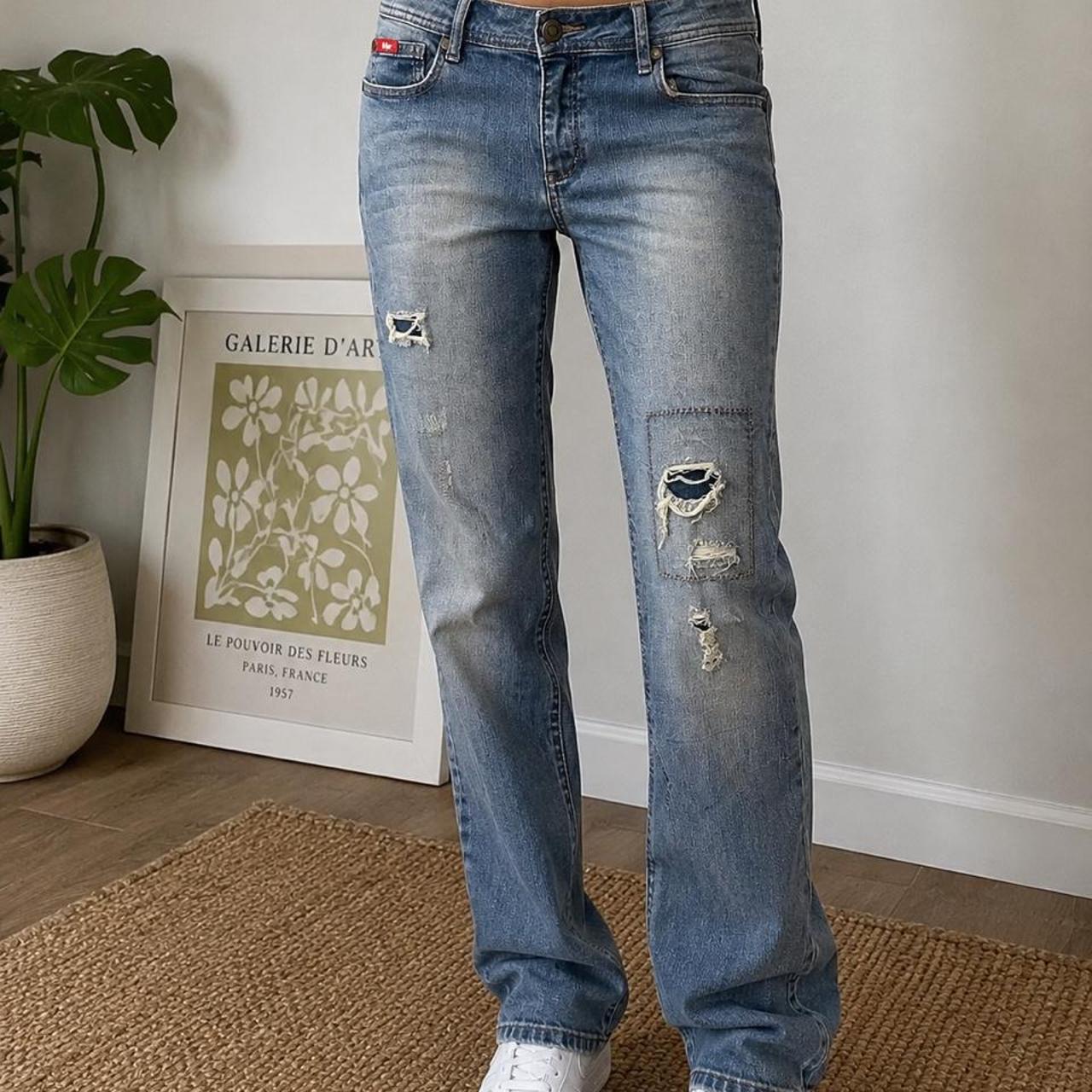 Vintage Lee Cooper Distressed Straight Leg Jeans - Image 1