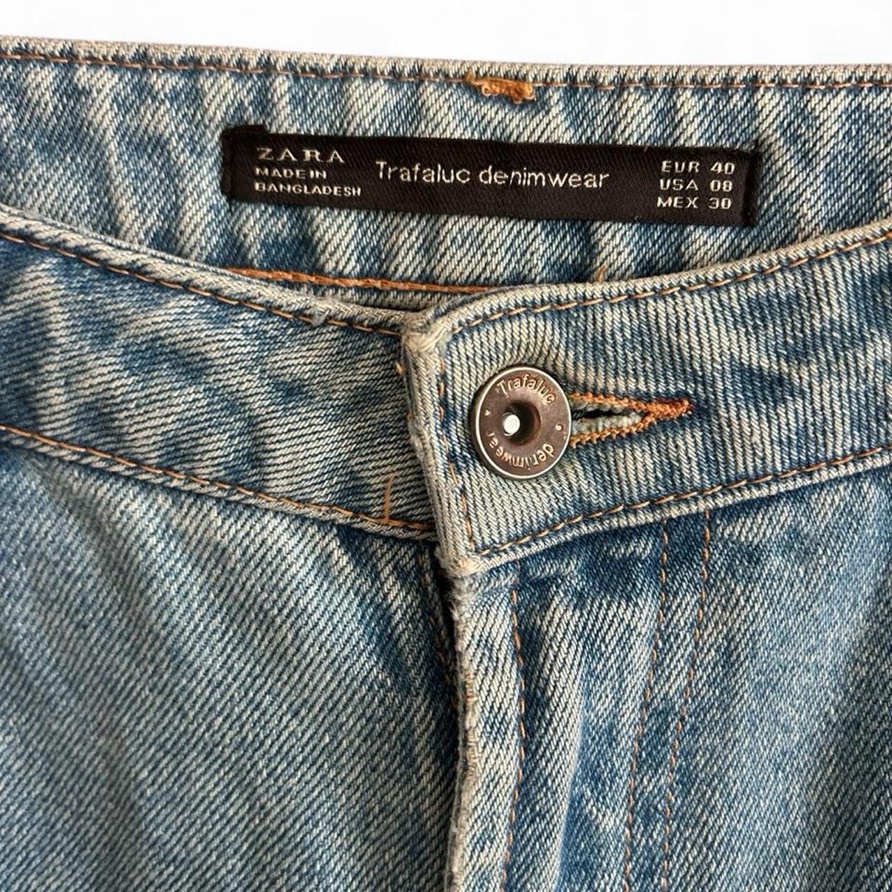 Zara Trafaluc Denimwear Women's Straight Leg Jeans Light Wash - Image 5