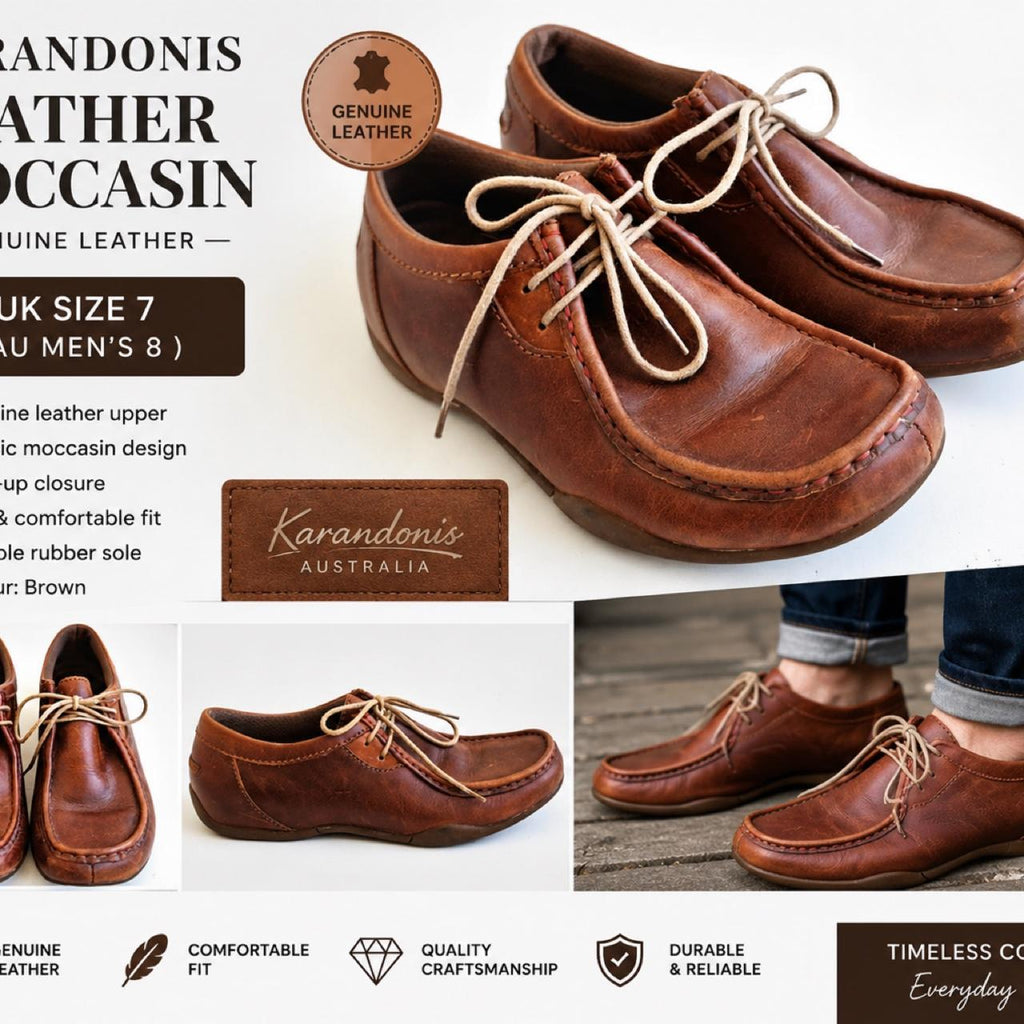 Karandonis Genuine Leather Moccasins - Image 4