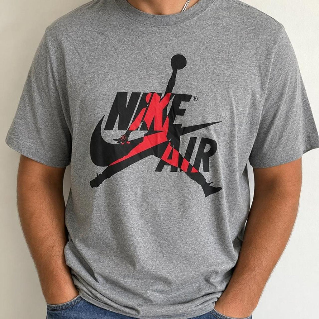 Jordan Air Graphic Short Sleeve T-Shirt Grey - Image 2