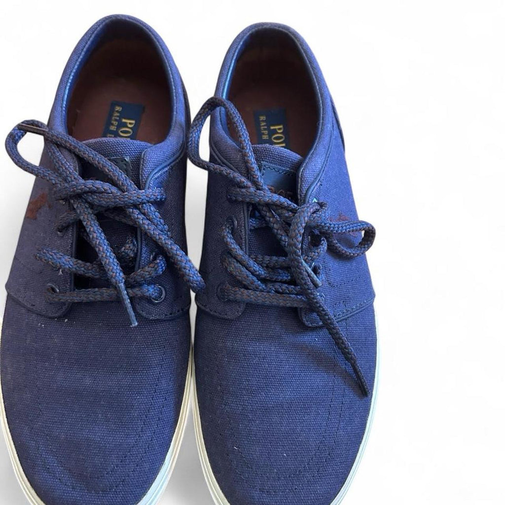 Polo Ralph Lauren Women's Canvas Sneakers Navy Blue - Image 2