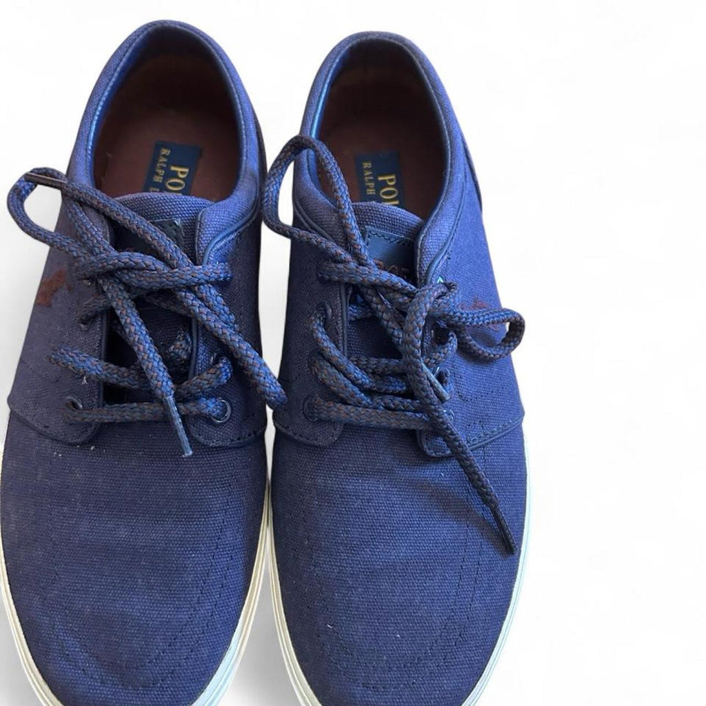 Polo Ralph Lauren Women's Canvas Sneakers Navy Blue - Image 3