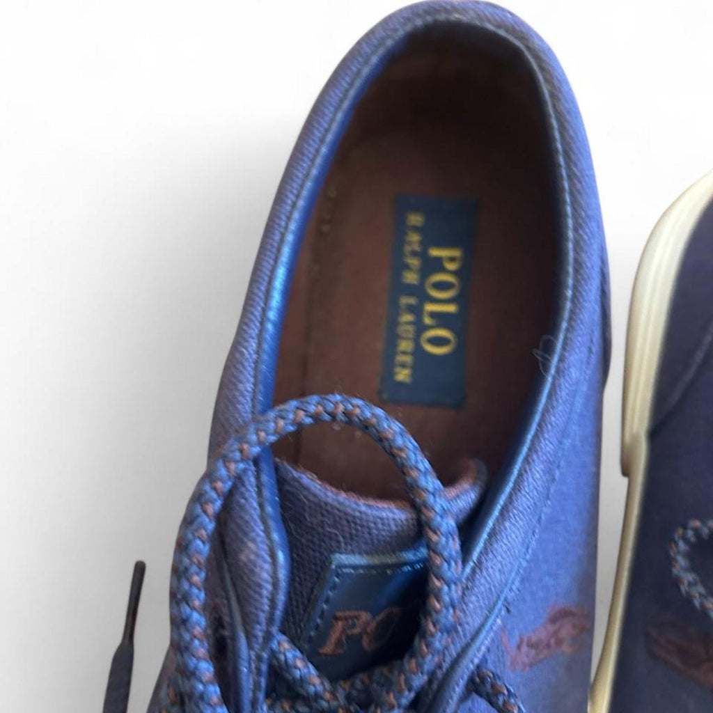 Polo Ralph Lauren Women's Canvas Sneakers Navy Blue - Image 4