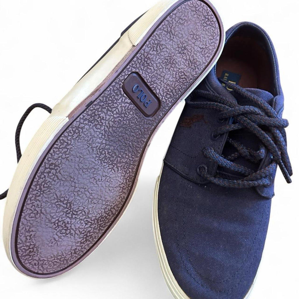 Polo Ralph Lauren Women's Canvas Sneakers Navy Blue - Image 5