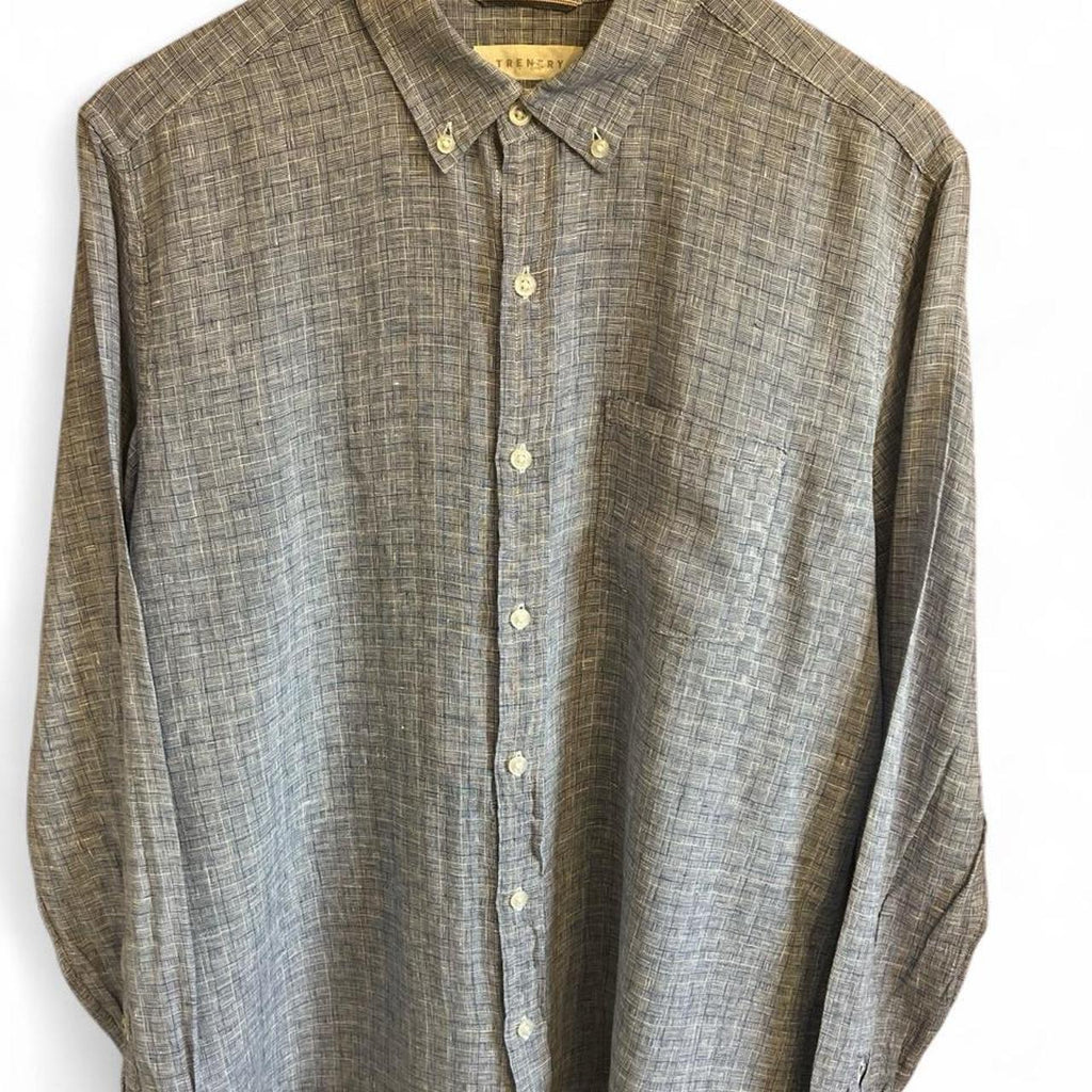 Trenery Men's Long Sleeve Linen Shirt - Image 1