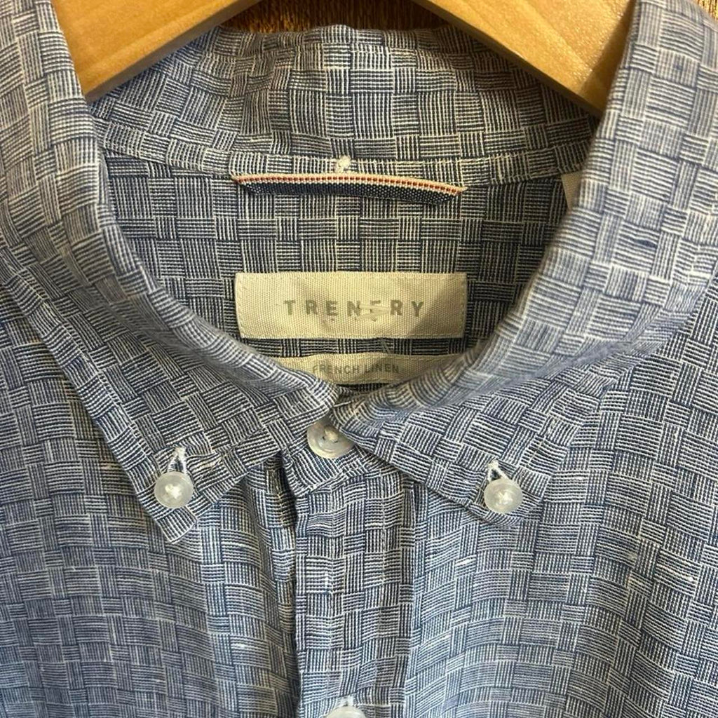 Trenery Men's Long Sleeve Linen Shirt - Image 3