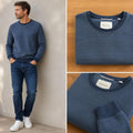 Trenery Men's Crew Neck Cotton Sweatshirt Blue - Image 1