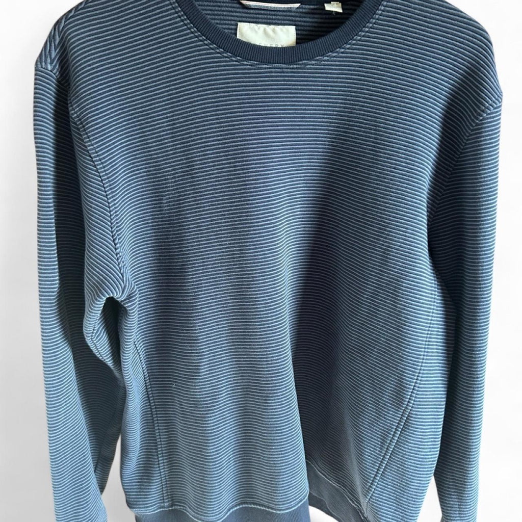 Trenery Men's Crew Neck Cotton Sweatshirt Blue - Image 2