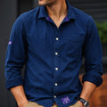 Superdry Vintage Shirt Store Long Sleeve Button Up Shirt Navy - Image 1