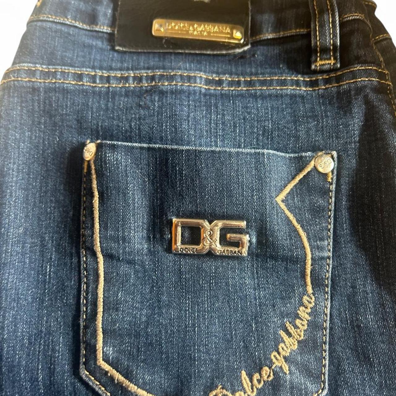 Dolce & Gabbana Women's Bootcut Jeans Navy - Image 4