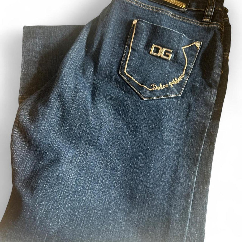 Dolce & Gabbana Women's Bootcut Jeans Navy - Image 7