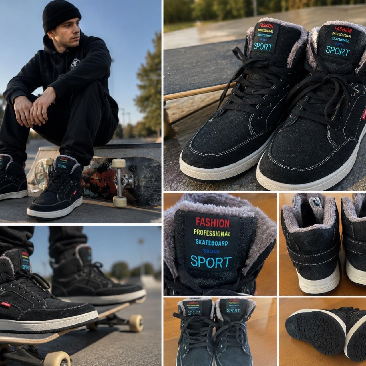 Fashion Essentials Black Professional Skateboard Boots - Image 1