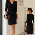 Lauren Ralph Lauren Black Wrap Dress - Image 1