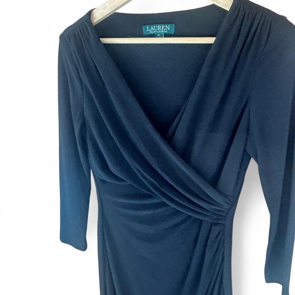 Lauren Ralph Lauren Black Wrap Dress - Image 3