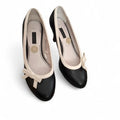 Bugatti Black Leather Court Heels - Image 1